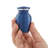 Decorative Miniature Keepsake Memorial Urn, Blue and Silver