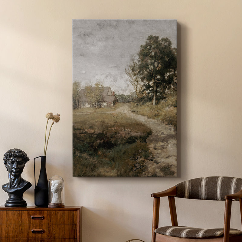Paysage rétro CCxxxviii - galerie tendue sur mesure Cavas, H 18 po x l 12 po