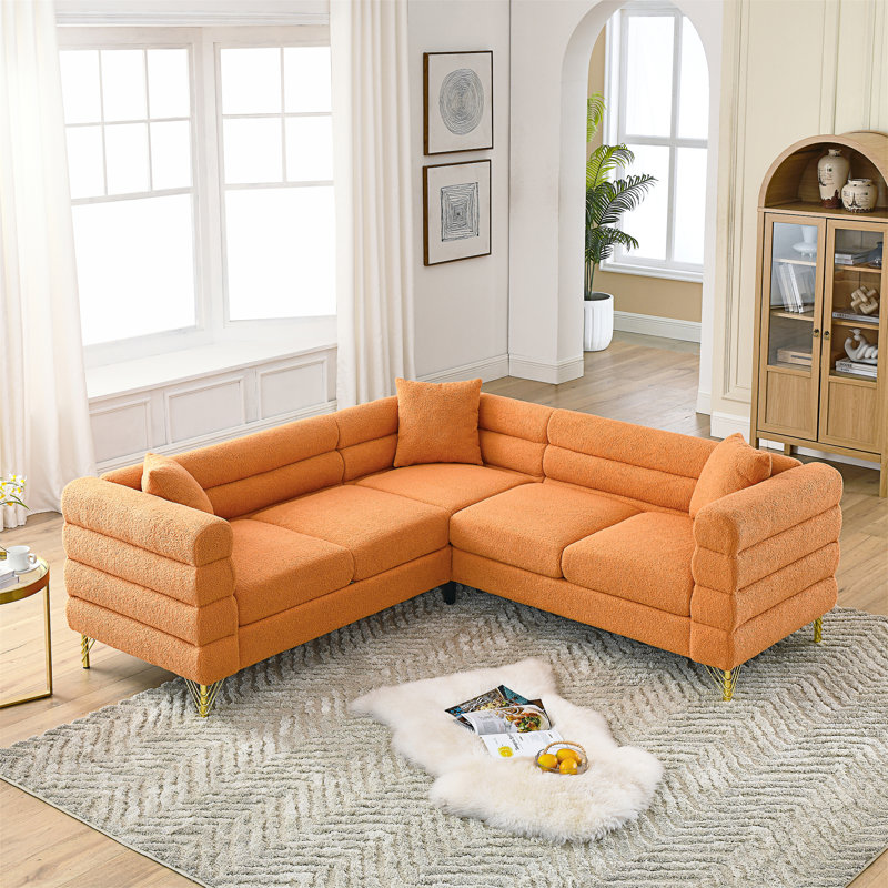 Canapé modulaire Dupriest, Orange moelleux