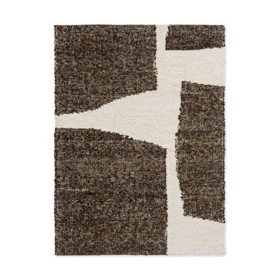 Craft Abstract Area Rug in Chocolate Cream