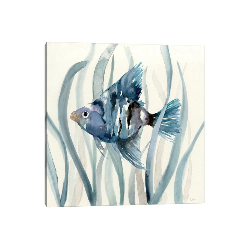Fish In Seagrass II by Nan - Wrapped Canvas Gallery-Wrapped Canvas Giclée, 45.72 cm H x 45.72 cm W