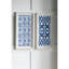 Ensemble de 2 sculptures suspendues bleues et blanches, décoration murale moderne, 12,5 po x 24,5 po