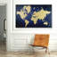 « golden blue map », impression sur toile tendue-90668995