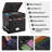File Box With Lock,Multi-Layer Fireproof Document Box Collapsible File Storage Organizer With Pockets/Handle,Large Portable Home Office Filing Box For Hanging Letter/Legal Size Folders