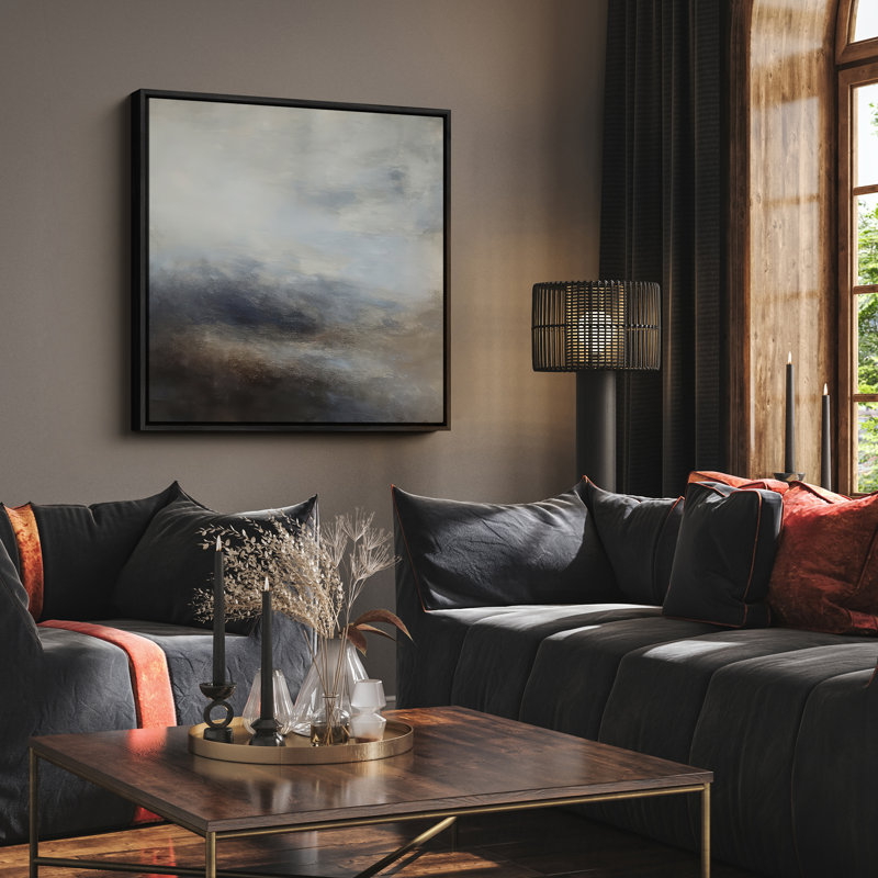 Art mural encadré, rétro, antique et classique pour chambre à coucher - 16 po x 16 po, H 16 po x l 16 po, Noir