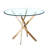 Gupton Round Glass Top Metal Base Dining Table-114545654-114545655