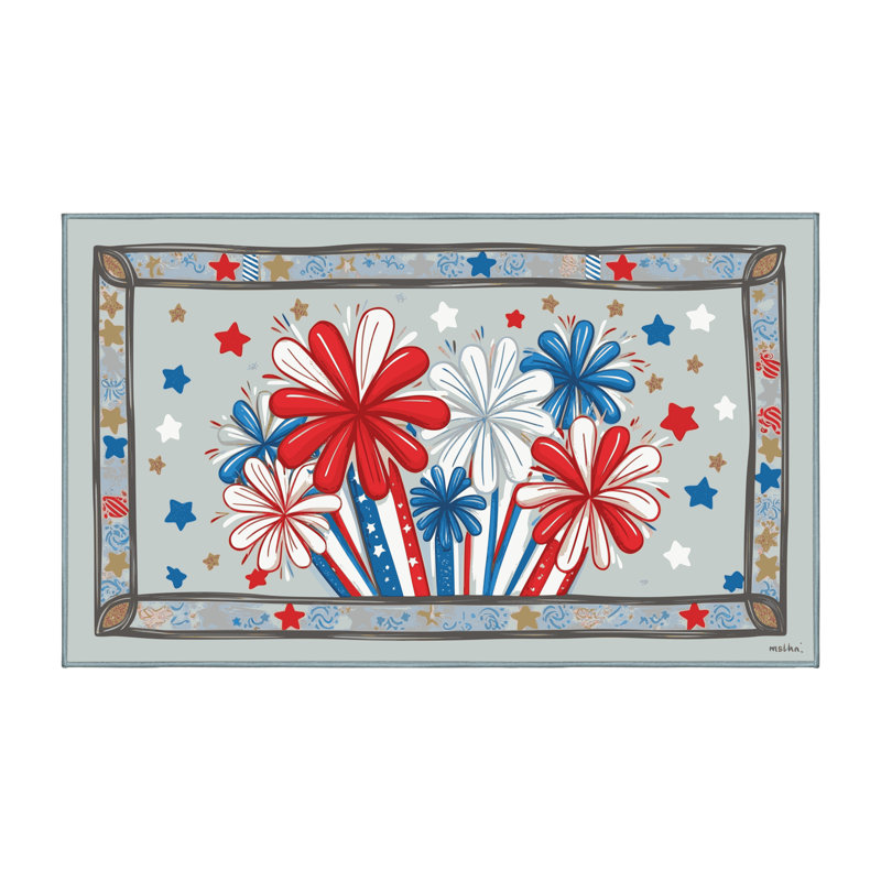 Tapis de fête d'été Red Barrel Studio, Rectangulaire 2 pi x 3 pi