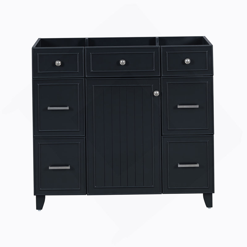 36" Bathroom Vanity-Black(Sink not included)