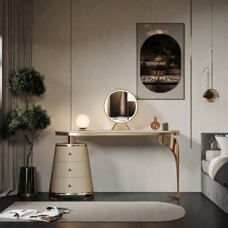 Simple Bedroom Stainless Steel Vanity