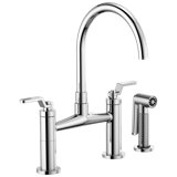 Litze® Bridge Faucet with Arc Spout and Side Sprayer