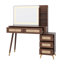 Meuble-lavabo vintage avec miroir et lumières, 3 modes de couleurs et luminosité réglable, meuble-lavabo de ferme avec 5 tiroirs et tablette de rangement-1306139590