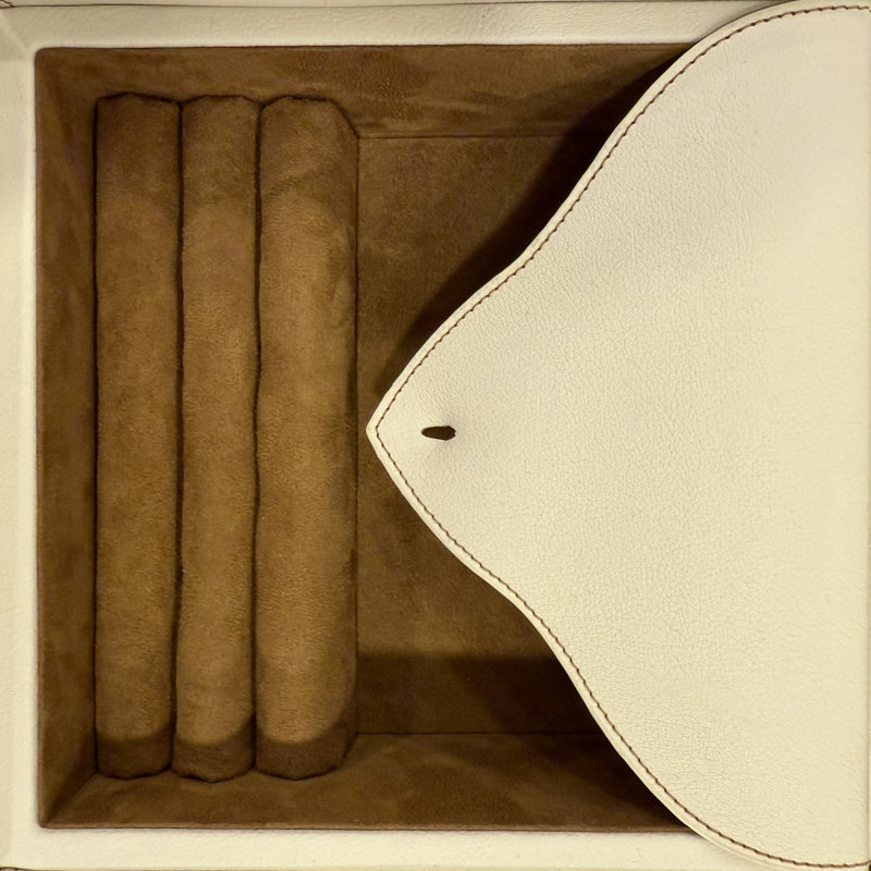Leather Jewelry Box for Her, Ivory