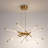 Deshawn 12-Light Sputnik Modern Linear LED Chandelier Dimmable Adjustable Height Matte Finish for Dining Living Room-1425598715