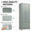 Grande armoire de rangement avec deux tiroirs pour salle de bain / bureau, gris-339955793