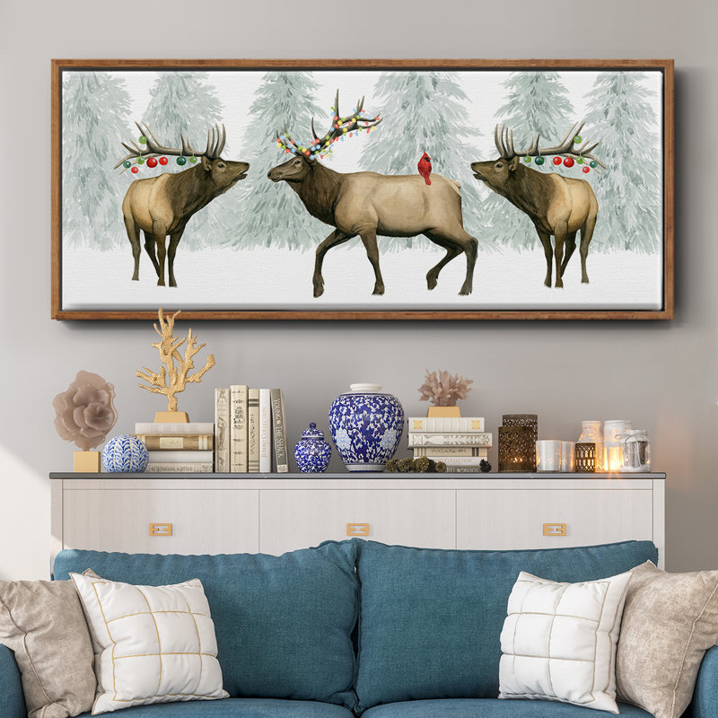 Festive Forest Collection D- Framed Canvas