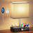 Grey Small Bedside Table Lamp with Charging Outlets and Phone StandsWooden Desk Lamp for Living Room