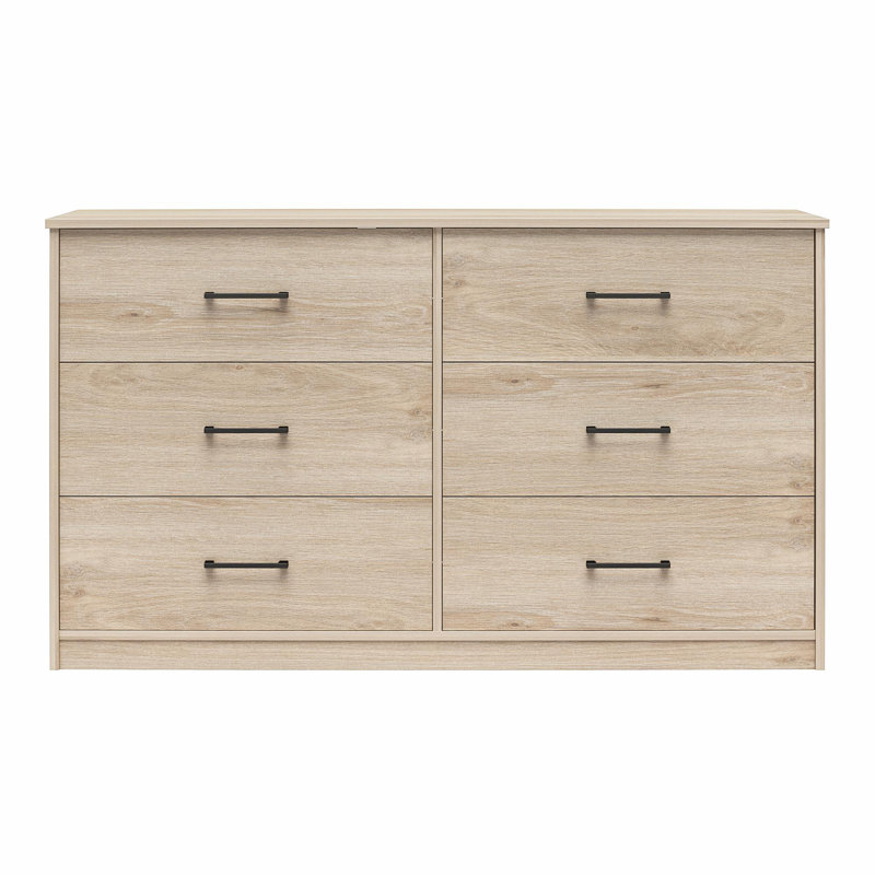 Brez 136cm W 6 - Drawer Chest of Drawers, Light Oak