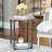 Gateshead Jamestown Round Side End Table with Storage Shelf Rustic Wood Grain and Metal-120953126