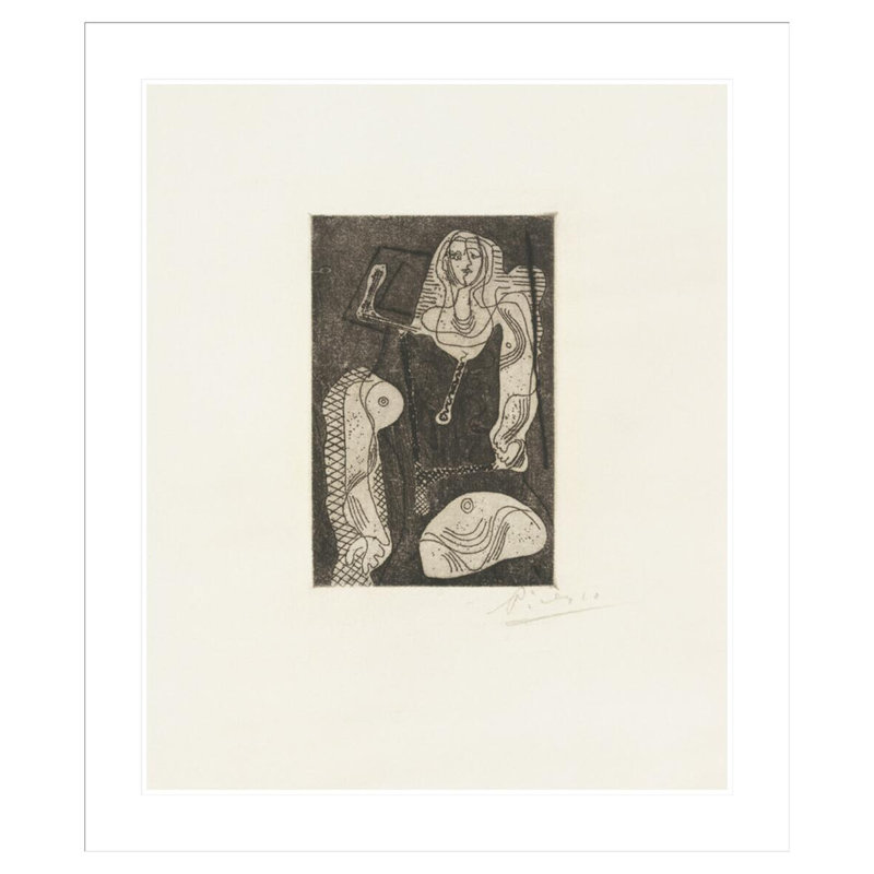 «Femme from Picasso Œuvres» par Pablo Picasso, impression giclée sur cadre, H 39,1 po x l 33,5 po
