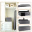 Banc de rangement avec repose-pieds 43 pouces