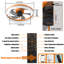 Ventilateurs de plafond avec lumières à DEL à intensité variable et installation encastrée de ventilateurs de plafond minces et modernes (orange)