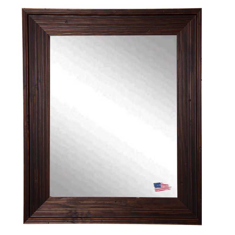 Miroir décoratif d'Ukiah, H 14,25 po x l 27,25 po, Brun