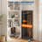 31.5 inch 3Tier Foldable Desk with Wheels, Large Capacity Shelving Unit, Freestanding Metal Wire Shelf Rack, No Assembly Organizer Rack for Study Room,Kitchen,Living Room,Balcony