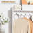 Modern Hall Tree, Entryway Coat Rack with Shoe Bench, 5 Hooks, Storage Shelf and Slatted Door Cabinet for Hallway, White