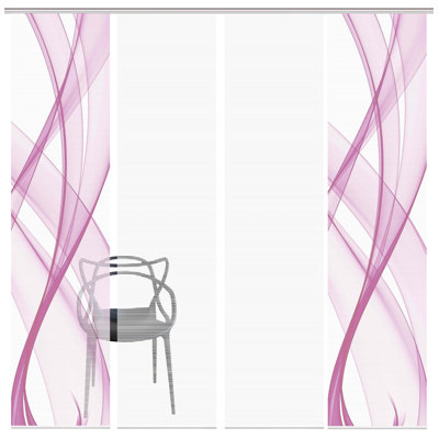 Polyester Semi Sheer Track Insert Sliding Panel