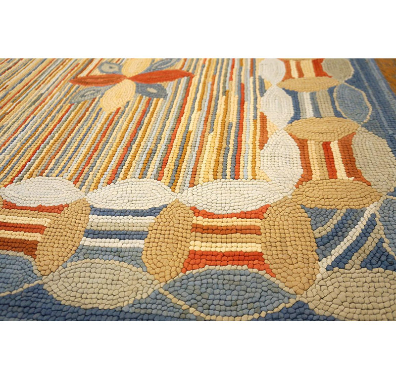 Hand Hooked Cotton Geometric Area Rug