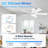 42 Inch Smart Remote,Alexa,APP Control White Ceiling Fan with Dimmable LED Light Outdoor Indoor Flush Mount Low Profile 6-speed Reversible Quiet DC Motor Plywood 5 Blades 2700K/4000K/5000K for Living Room,Farmhouse,Dining Room-1692371059-1692371060-1692371063