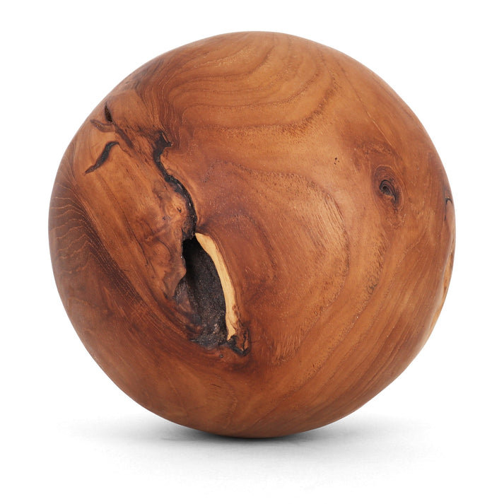 Boule décorative en teck 10 po - paquet de 2