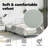 Yaziel Bed, Velvet Upholstered Platform Bed, No Mattress-341439016-341439017