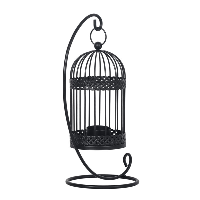 Lanterne de table en fer 11,42 po, Noir