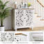 Armoire décorative avec portes, armoire de rangement avec pieds en bois massif et tablette réglable, buffet pour le salon, le vestibule, la salle à manger, la chambre à coucher, blanc-722246257