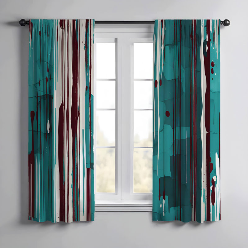 Paire de rideaux semi-transparents en polyester Gorgia, L 40 po x L 61 po