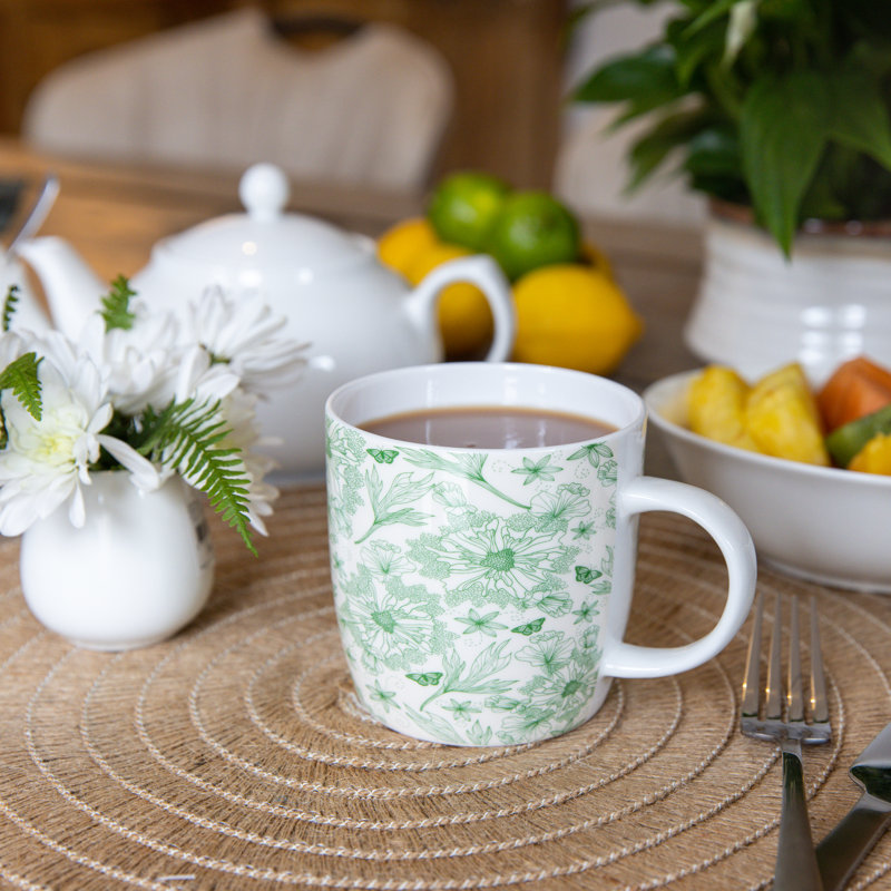 Botanical Bone China Mugs, 4