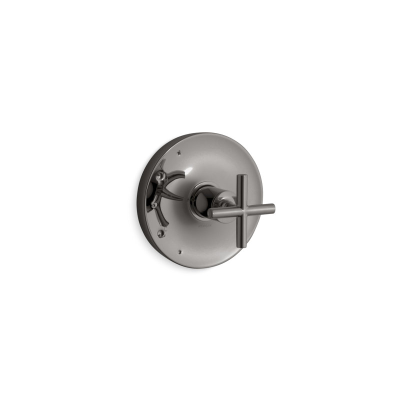 Purist Kohler Rite-Temp Valve Trim with Cross Handle, Polished Chrome