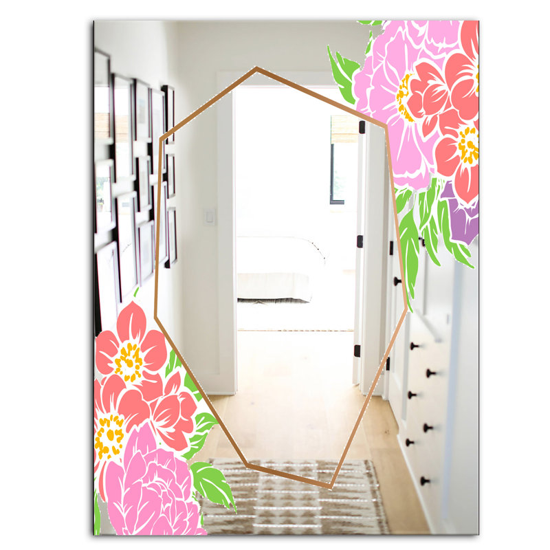 Miroir décoratif efflorescent, H 39,4 po x l 29,5 po