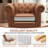 Fynlie Tufted Faux Leather Chesterfield Accent Chairs Mid Century Modern Armchair Set of 2-1143386319