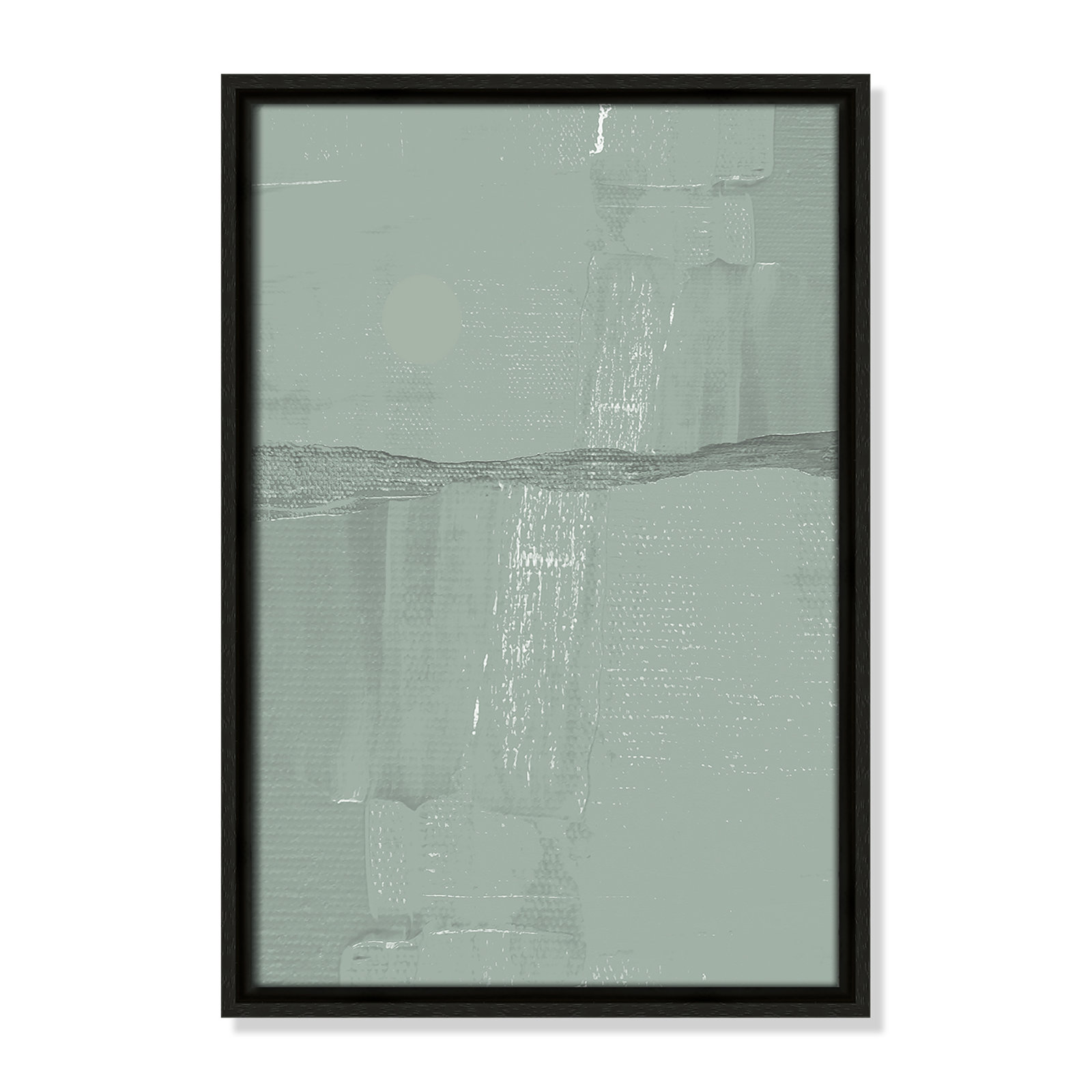 Attica "Sage Abstract" Print, 19.5" H x 13.5" W x 2" D, Espresso