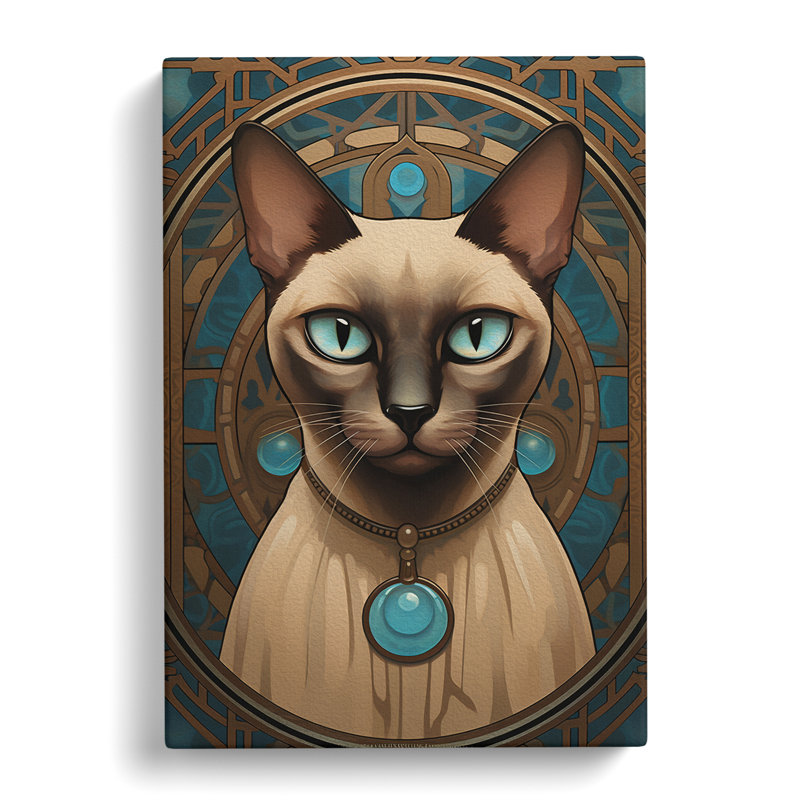 Siamese Cat - Print, 60cm H x 40cm W x 3cm D