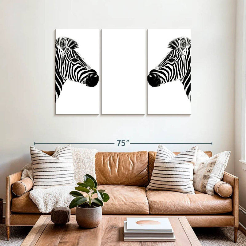 Zebras Face To Face, 36" H x 57" W