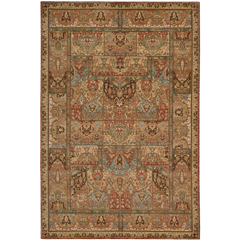 Neddra Wool Oriental Indoor Rug, Rectangle 7'6" x 9'6"