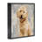 " Smiling Labradoodle Dog Patchwork Grey Beige Pattern " by Keri Rodgers-71019092-71019093