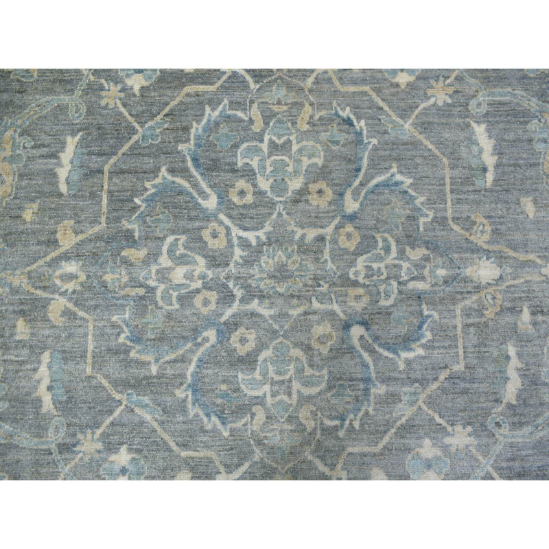 Tapis oriental surdimensionné en laine douce tissée à la main 12 po x 14 po x 6 po Peshawar 12 po x 14 po