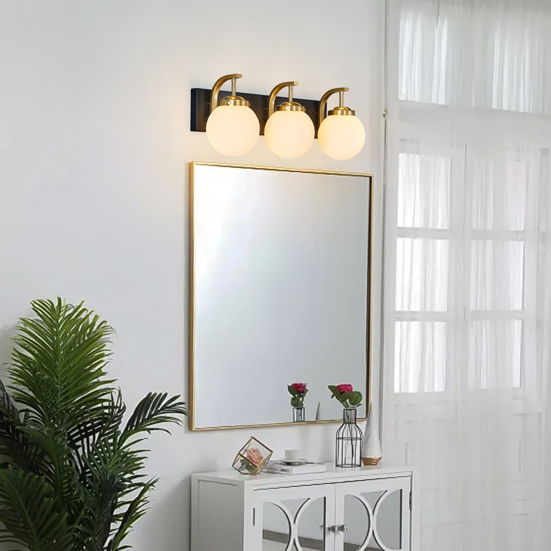 Applique murale moderne pour salle de bain, Or noir