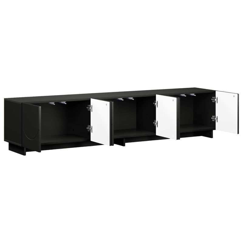 TV Stand, 40cm H x 179.5cm W x 34.5cm D, Black