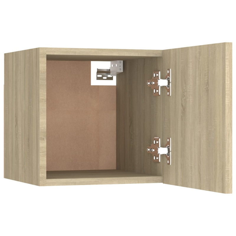 Drayden 30.5cm W Manufactured Wood Bedside Table, Sonoma Oak, Set of 2
