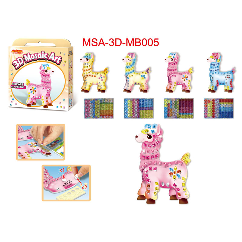 Art mosaïque 3D - Lama